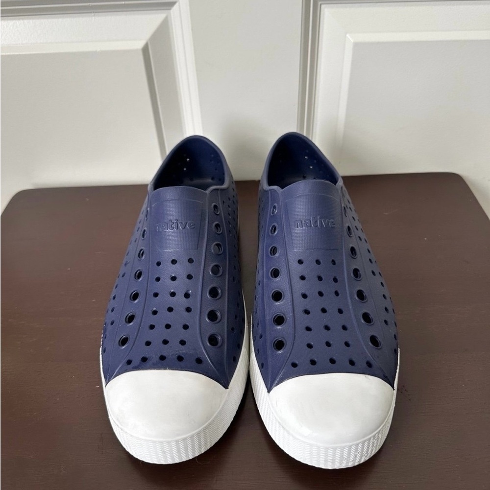 Native Jefferson Adult Shoes Unisex Regatta Blue/Shell White - M8/W10 - Picture 3 of 10